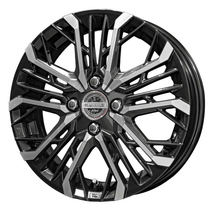 ホイール4本セット 15インチ 4 5 J 45 H 100 STEINER LGX ブラックポリッシュ