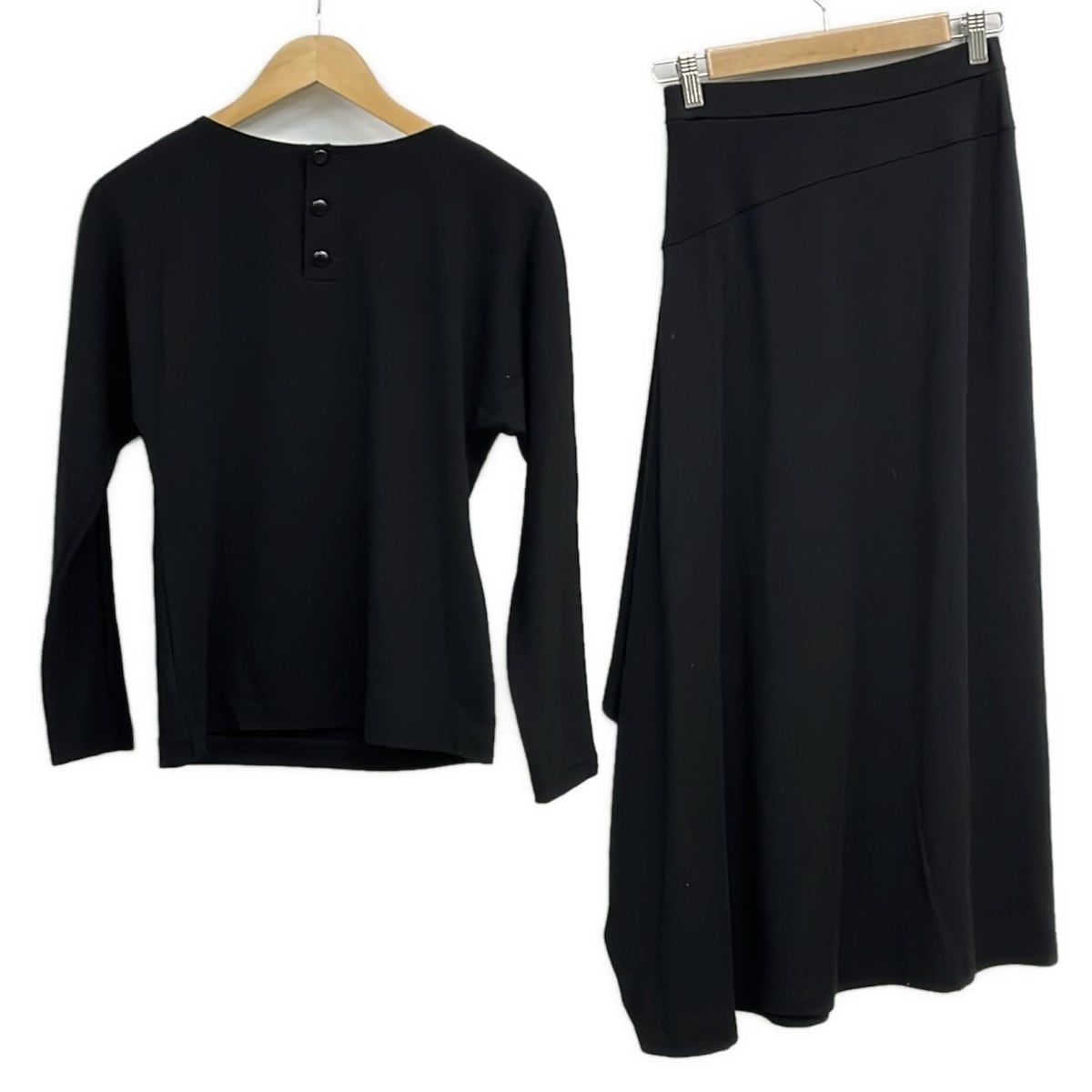 Chloe クロエ スカートセットアップ レディース - 黒 ニット ウエストゴム