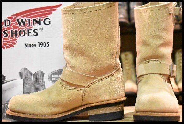 7 5 D 07年 レッドウィング 8268 スエード エンジニア ホーソーンアビレーンラフアウト ブーツ redwing FK 448