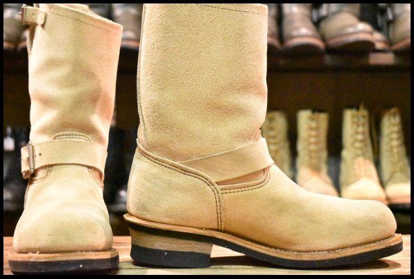 7 5 D 07年 レッドウィング 8268 スエード エンジニア ホーソーンアビレーンラフアウト ブーツ redwing FK 448