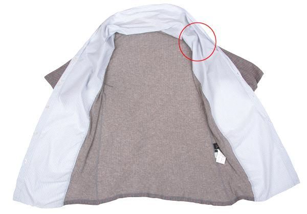 ワイズY's ストライプシャツ切り替えニットブラウス 白水色グレー2