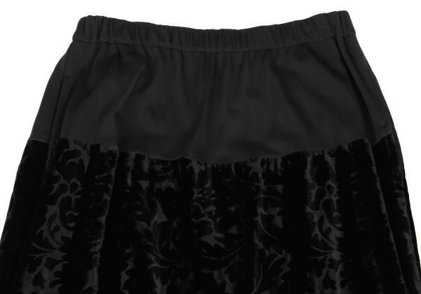 トリコ コムデギャルソンtricot COMME des GARCONS 唐草柄ベロア切替