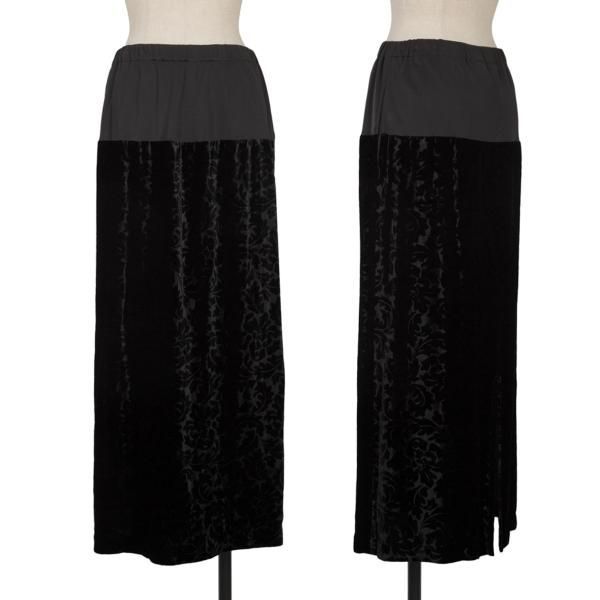 トリコ コムデギャルソンtricot COMME des GARCONS 唐草柄ベロア切替