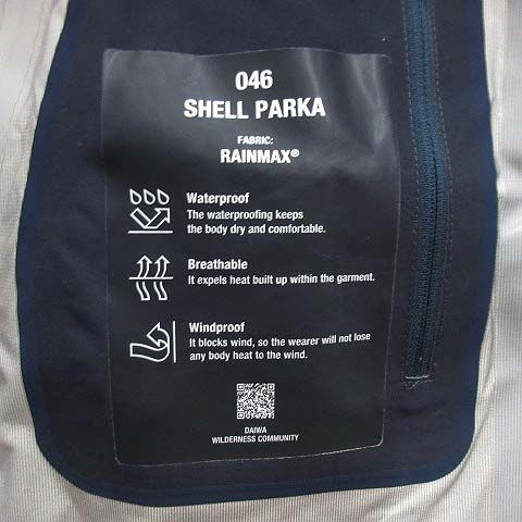  ダイワ DAIWA ハード シェル パーカー ジャケット レインマックス SHELL PARKA RAIN MAX 透湿防水 ネイビー 紺 M DR 046 2122 その他 登山 クライミング用品