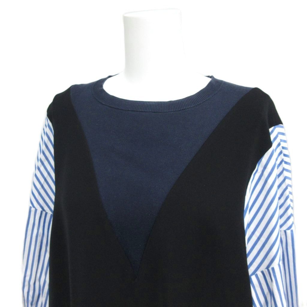 エンフォルド ENFOLD ダブルサテンニットプルオーバー シャツ