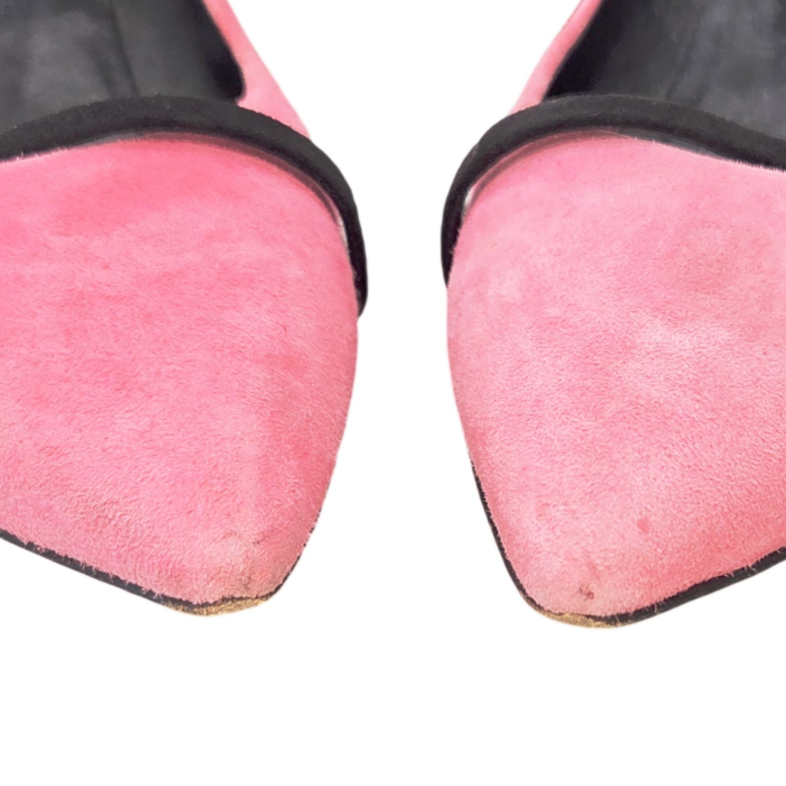 中古】HERMES エルメス パンプス 靴 シューズ スエード ピンク