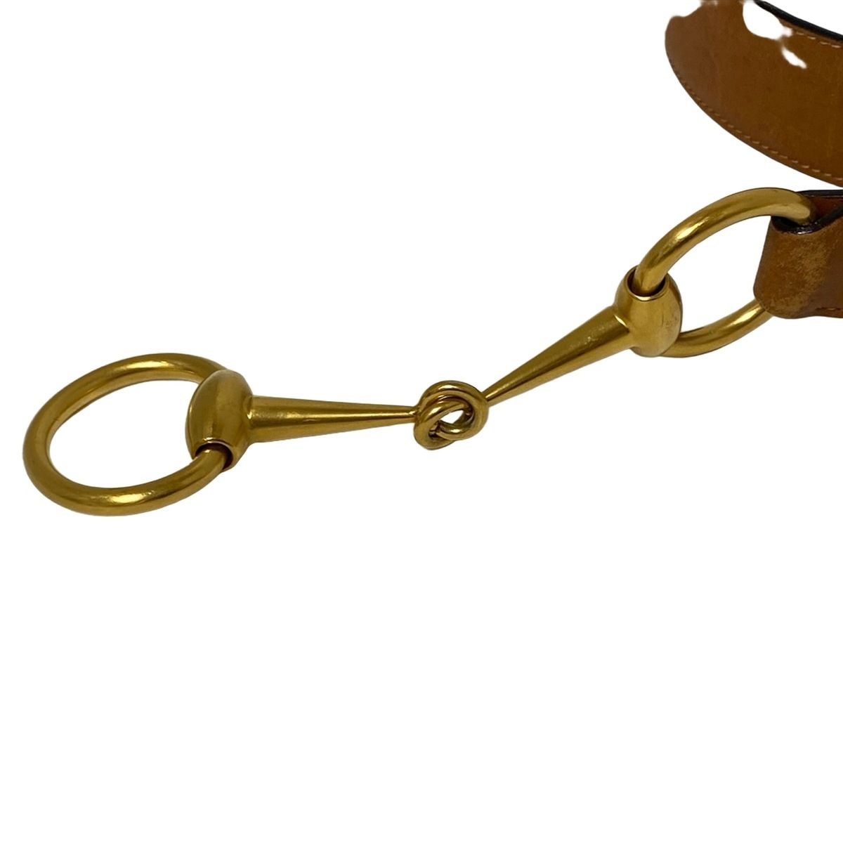 GUCCI(グッチ) ベルト 85・34 - ブラウン ホースビット レザー - メルカリ