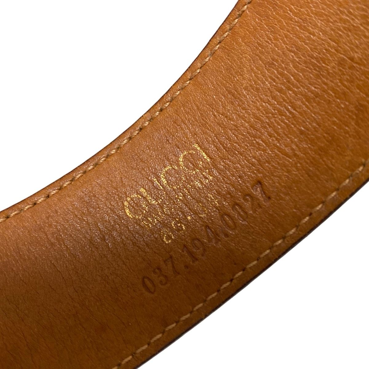 GUCCI(グッチ) ベルト 85・34 - ブラウン ホースビット レザー - メルカリ