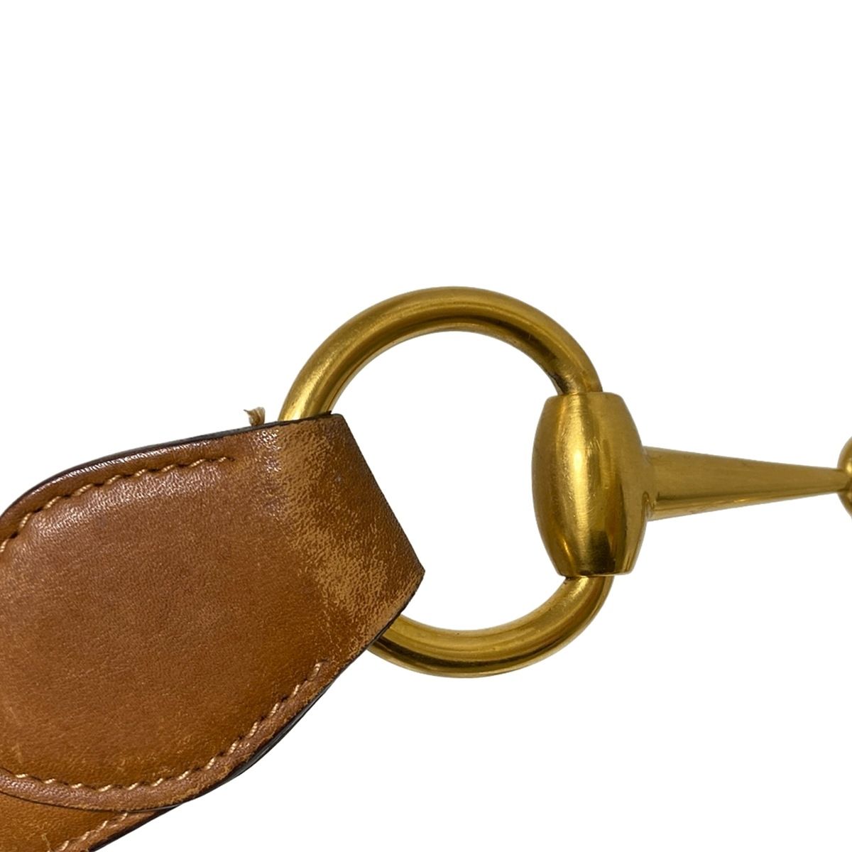 GUCCI(グッチ) ベルト 85・34 - ブラウン ホースビット レザー - メルカリ