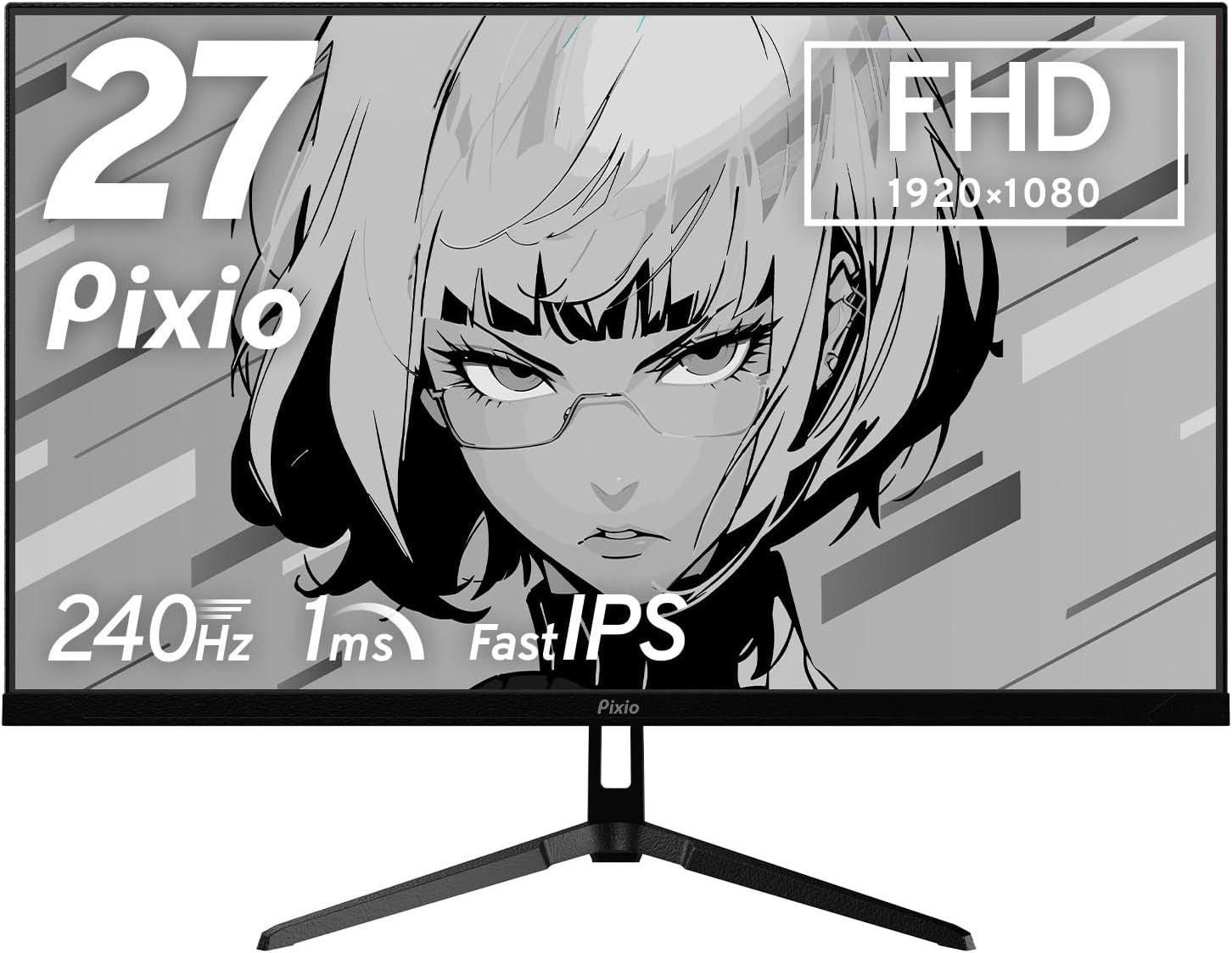Pixio PX 279 Wave ゲーミングモニター 27インチ 240 Hz FHD Fast IPS ブラック HDR