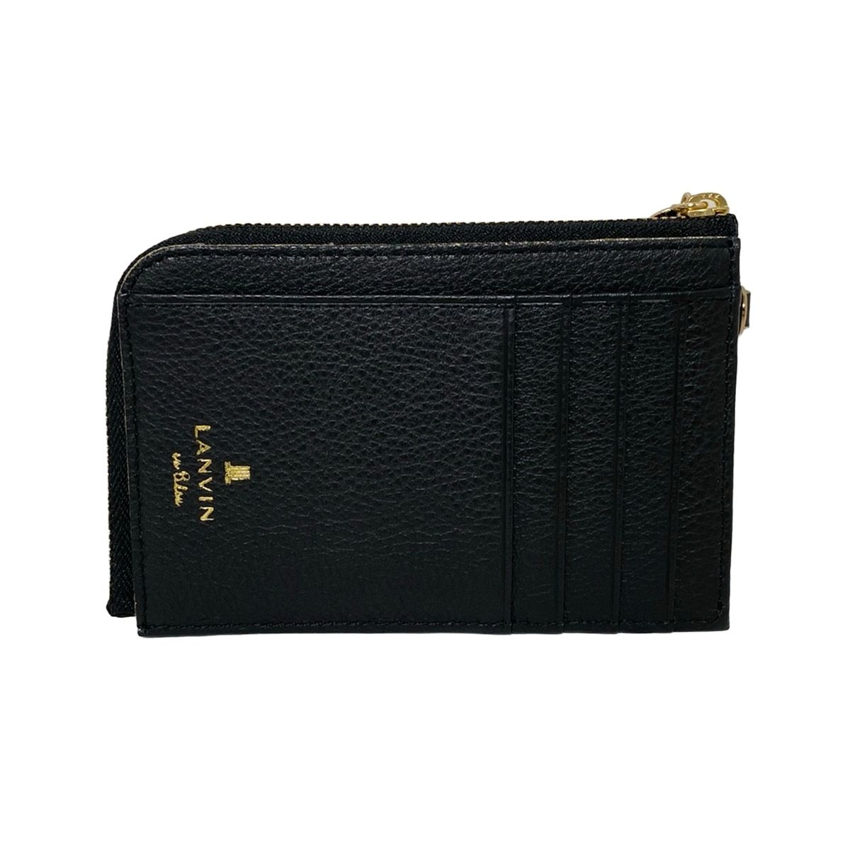 LANVIN en Bleu ランバンオンブルー 札入れ - 黒 ラメ L字ファスナー レザー