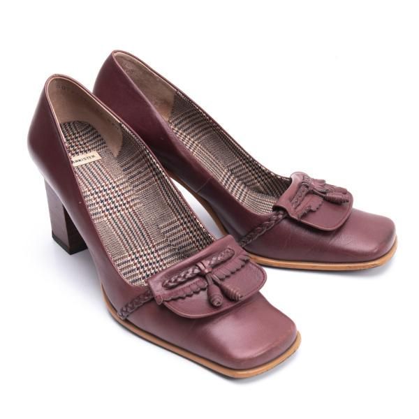 オウバニスターAU BANNISTER 節約 チェッカーライニングタッセルレザー