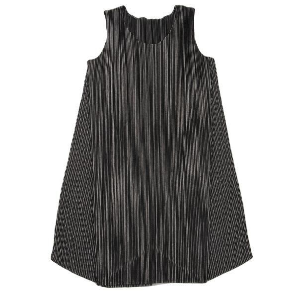 プリーツプリーズPLEATS PLEASE リブプリーツ切替ノースリーブ