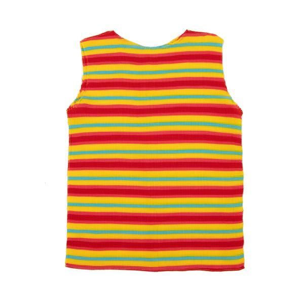 イッセイミヤケ ミーISSEY MIYAKE me カラフルボーダータンクトップ