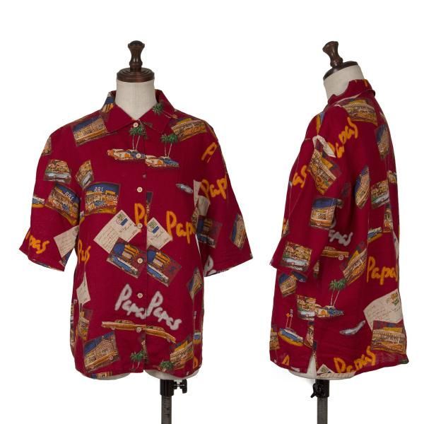 マドモアゼルノンノンMademoiselle NON NON リネンクラシックカー総柄