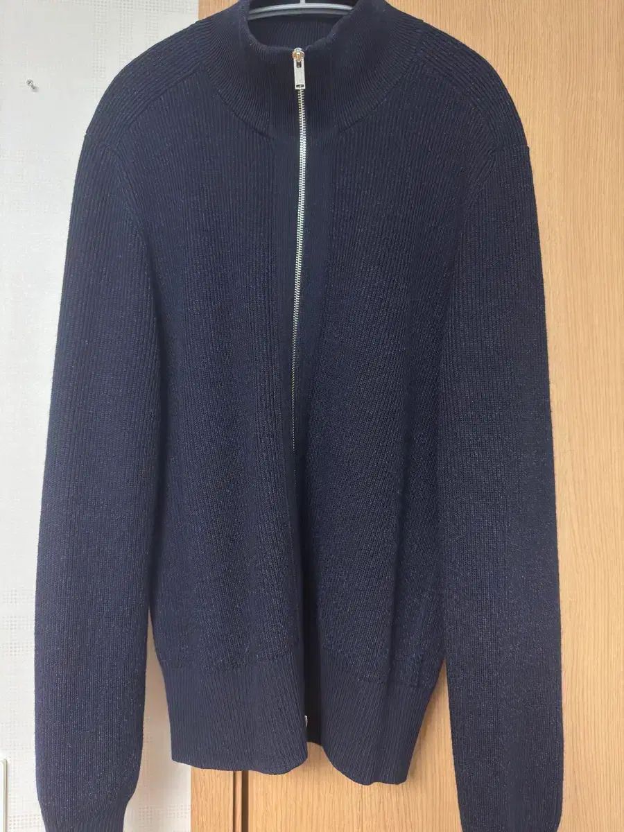 アーケット ネイビー ニット ジップアップ カーディガン