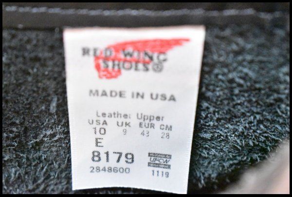  10 E 犬タグ復刻 19年 レッドウィング 8179 アイリッシュセッター ブラッククローム モックトゥ ブーツ redwing GP 344 ワークブーツ ブーツ 革靴