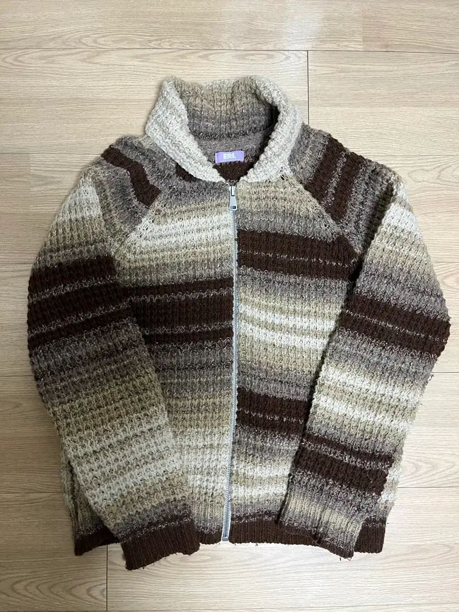 ERL ニット ジップアップ カーディガン