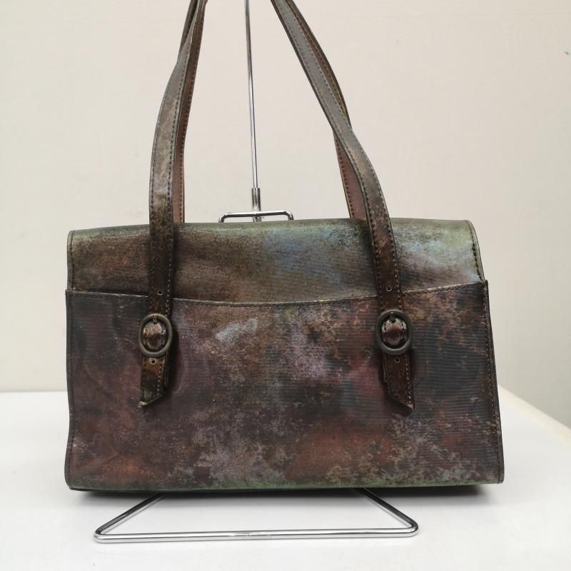 ジャンポールゴルチエ ヴィンテージ Vサイバー ハンドバッグ 玉虫色