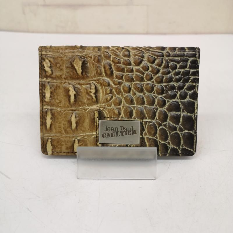 ジャンポールゴルチエ クロコダイル 型押し ロゴプレート カードケース パスケース レディース ISItems 古着