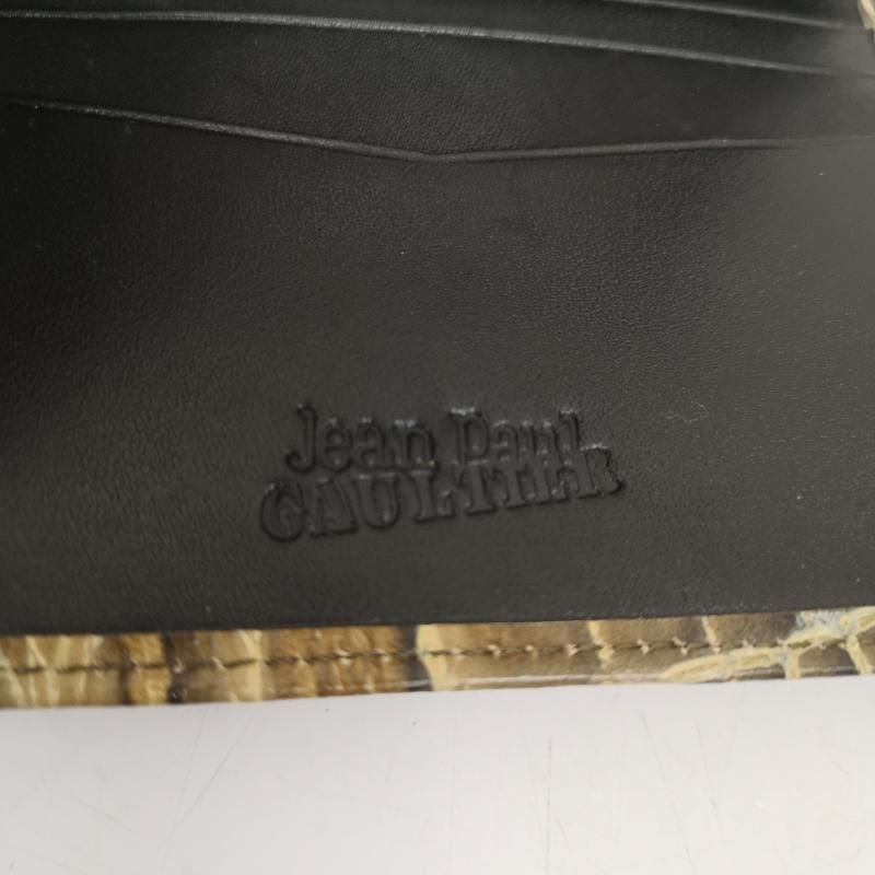  ジャンポールゴルチエ クロコダイル 型押し ロゴプレート カードケース パスケース レディース ISItems 古着 名刺入れ 小物