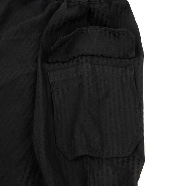 ブラックコムデギャルソン　ポリ縮　サルエルカーゴパンツ　ブラック　サイズM ブラックコムデギャルソン ポリ縮 サルエルカーゴパンツ ブラック