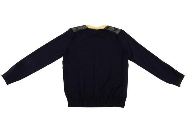 トリココムデギャルソン　グレーニットアウター トリココムデギャルソン ドット柄 Vネックニット グレー 七分袖 - メルカリ