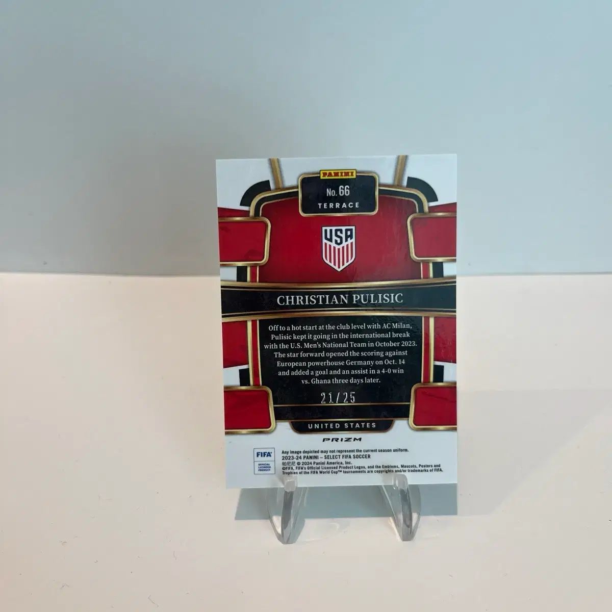 アメリカ 韓国国家代表 クリスティアン フール 25 ゼブラ テラ カード