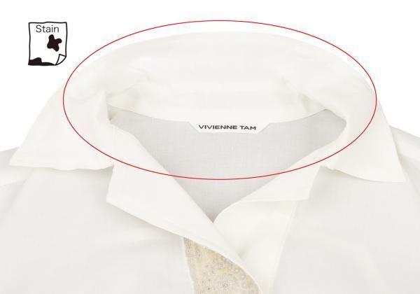 ヴィヴィアンタムVIVIENNE TAM リヨセルフロント刺繍5分袖プル