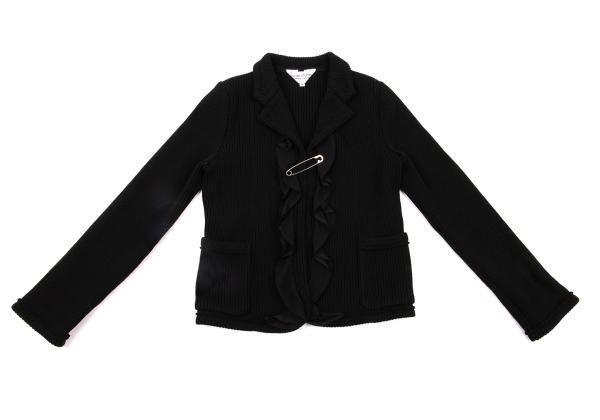 極美品☆ローブドシャンブルコムデギャルソン　ジャケット　ボタンレス　変形　M ローブドシャンブル コムデギャルソンrobe de chambre COMME des