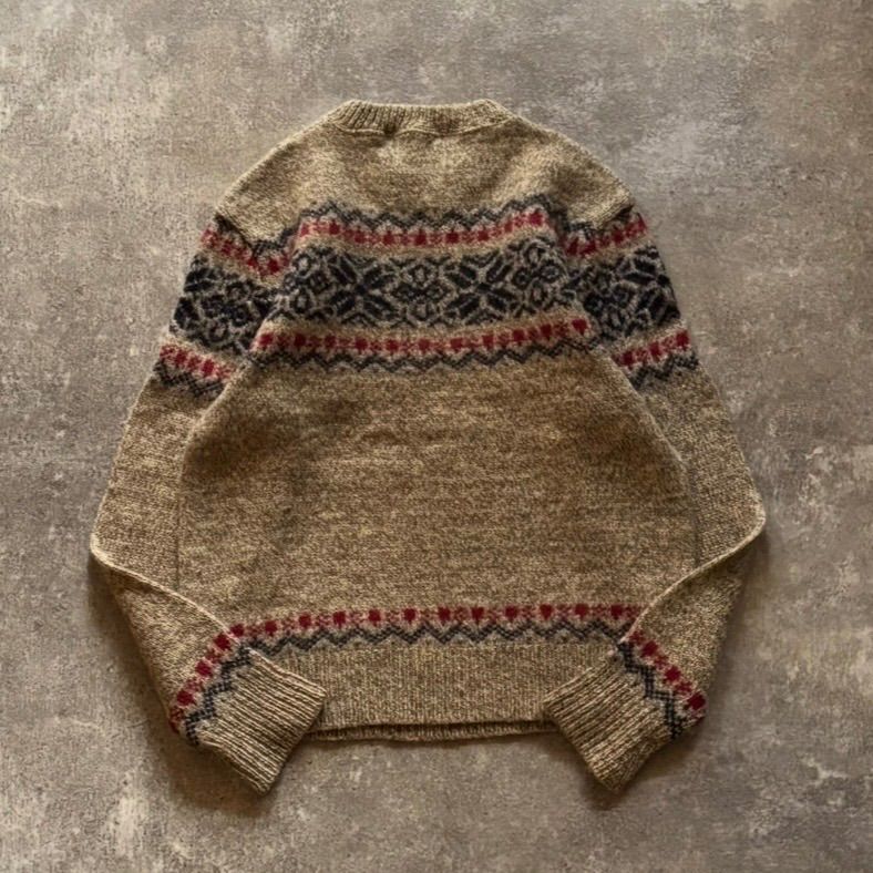 70年代 70 s 80年代 80 L.L.Bean エルエルビーン ノルディック柄 ニット セーター