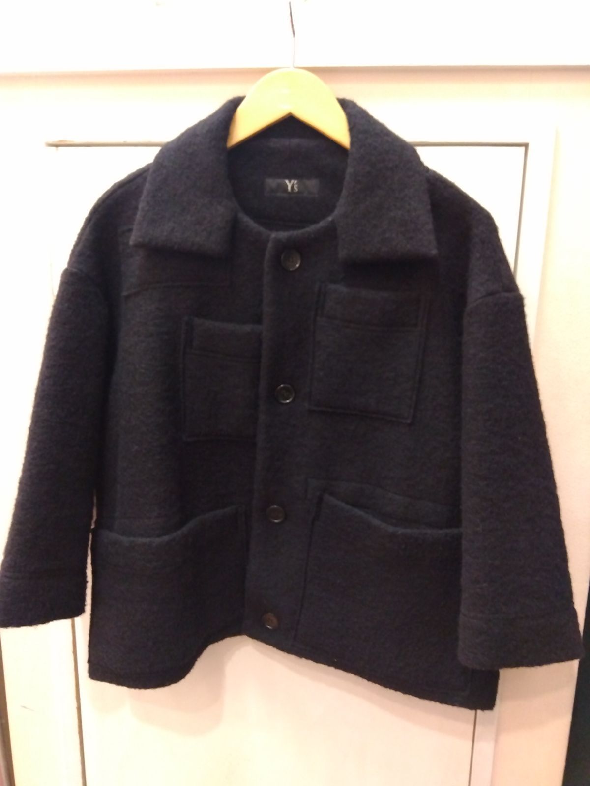 M 17 ワイズ Y s ヨウジヤマモト ウール混 軽量あったかジャケット 軽くてふんわり モード系 丈短め オシャレかっこいい