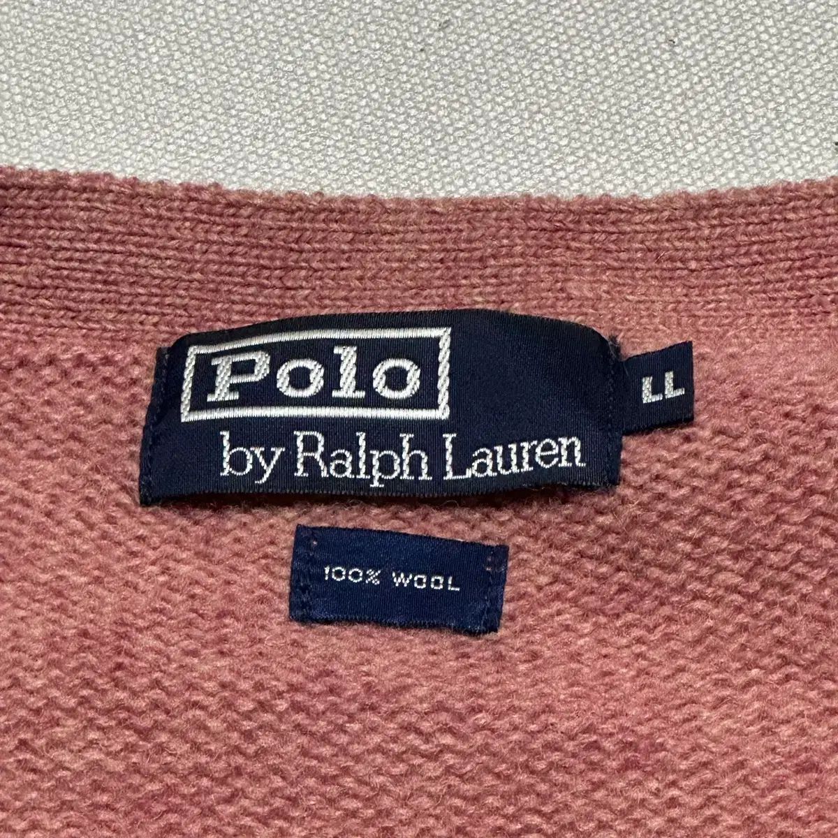 LL POLO RALPH LAUREN ポロラルフローレン ウール Vネック カーディガン