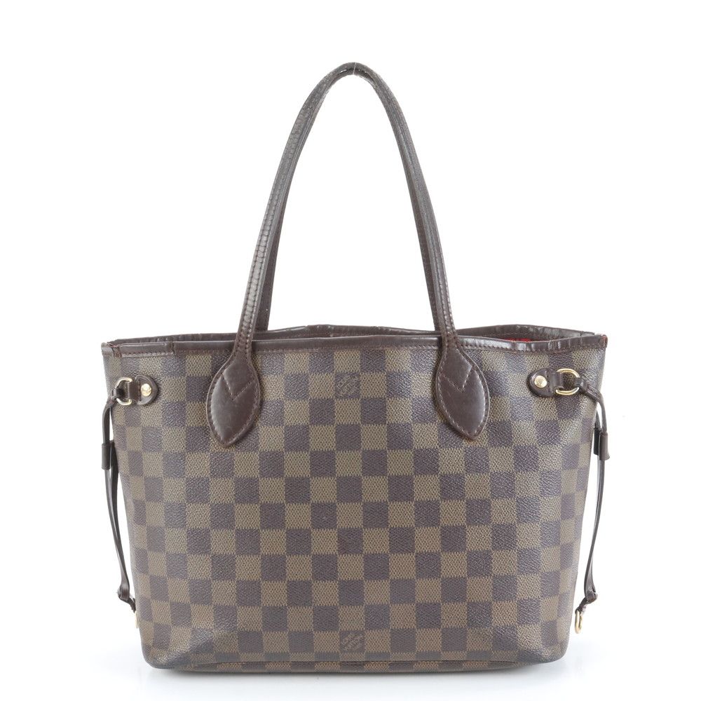 ルイヴィトン ダミエ ネヴァーフル PM N40600 レザー トート バッグ