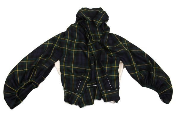 コムデギャルソンCOMME des GARCONS タータンチェックギャザーデザイン