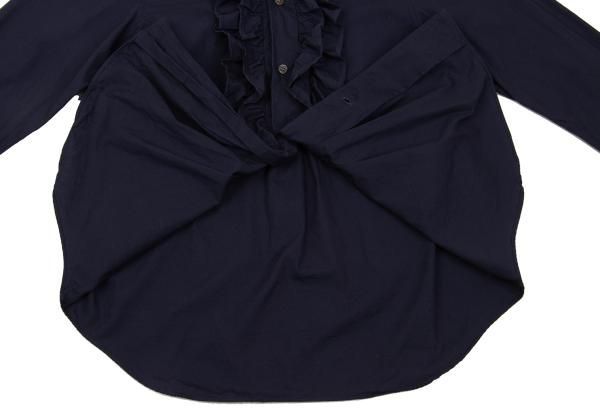 フリルラウンドカラーシャツ コムコム コムデギャルソンCOMME des セール中 GARCONS コットンフリル