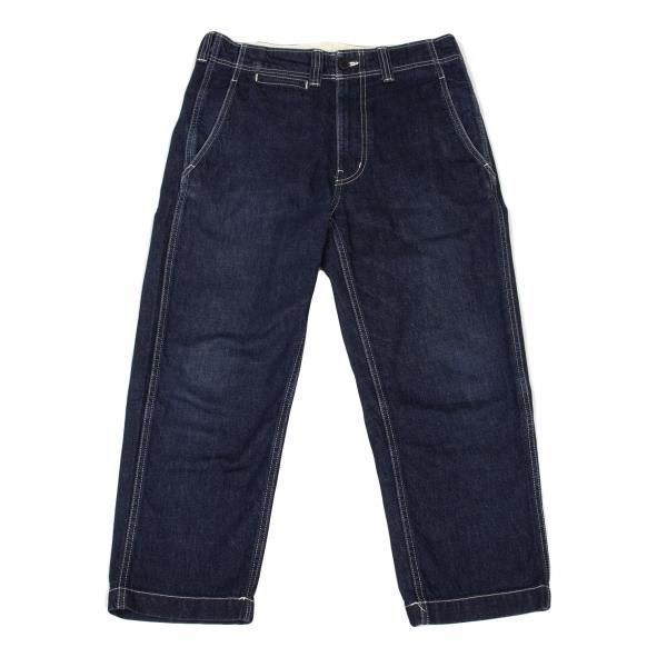 コムデギャルソン オムCOMME des GARCONS HOMME ステッチクロップドデニム インディゴXS