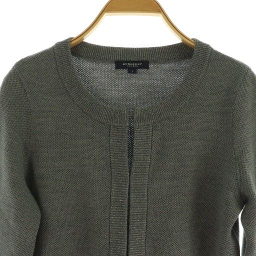 ＊美品＊バーバリーロンドン　カーディガン　アンサンブル　ウール　ホースロゴ バーバリー ロンドン BURBERRY LONDON ウール シルク混 ニット