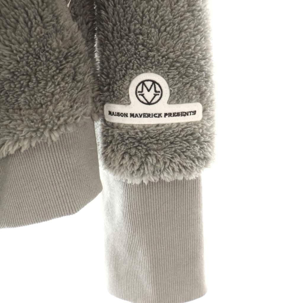  メゾンマーベリックプレゼンツ MAISON ボアジャケット ハイネック ジップアップ ブルゾン 38 グレー ES OS ジャンパー ブルゾン ジャケット アウター