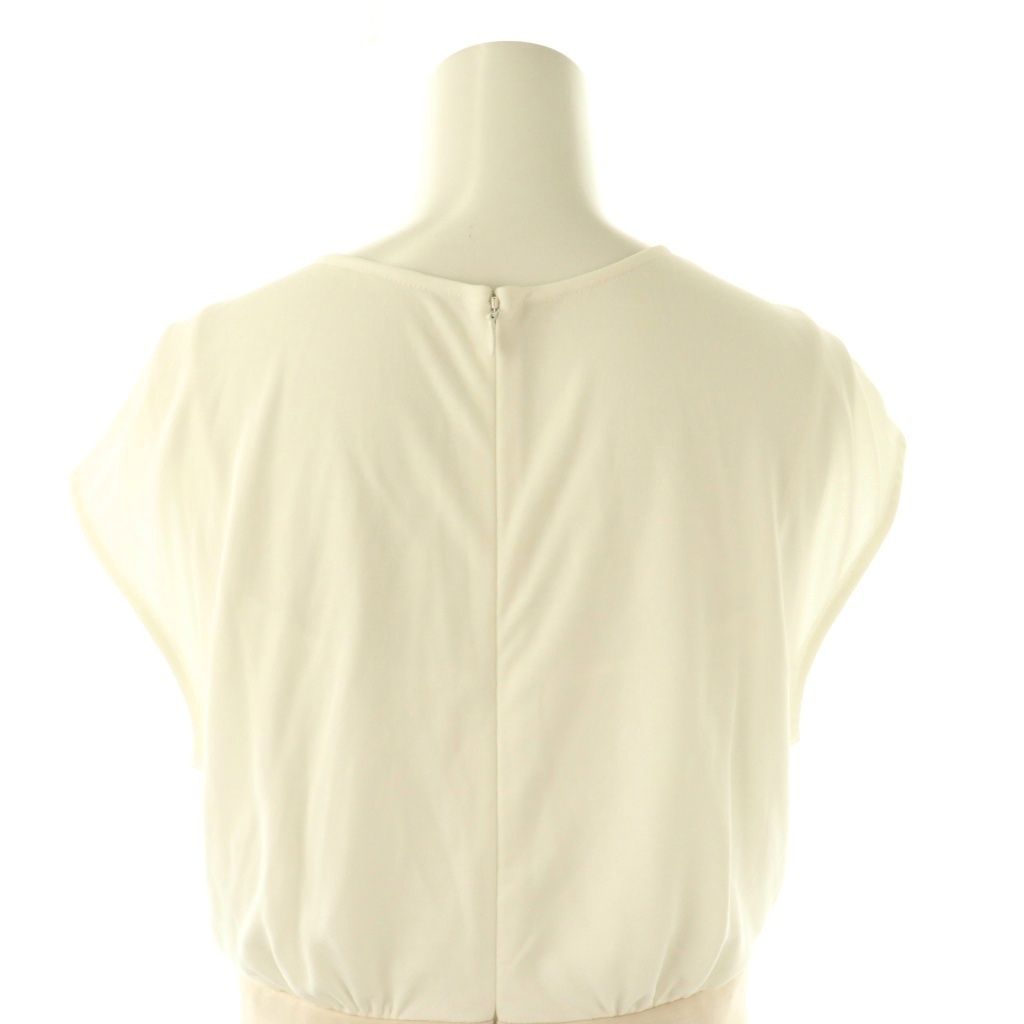 【中古】ピンキー&ダイアン ピンダイ PINKY&DIANNE カシュクールコンビワンピース 36 ホワイト ライトベージュ /ES ピンキー&ダイアン ピンダイ PINKY&DIANNE カシュクールコンビ