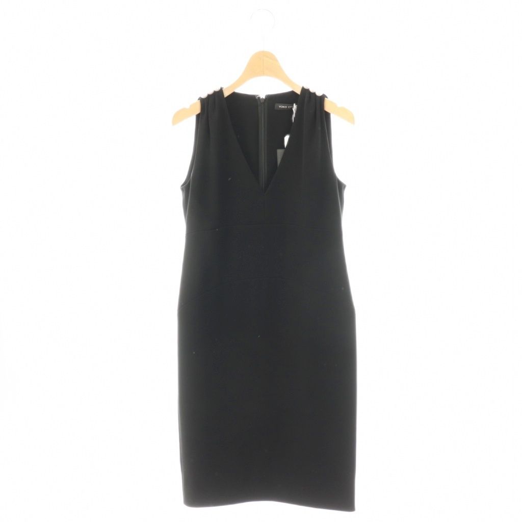 ヨーコチャン YOKO CHAN パール ノースリーブワンピース 膝丈 36