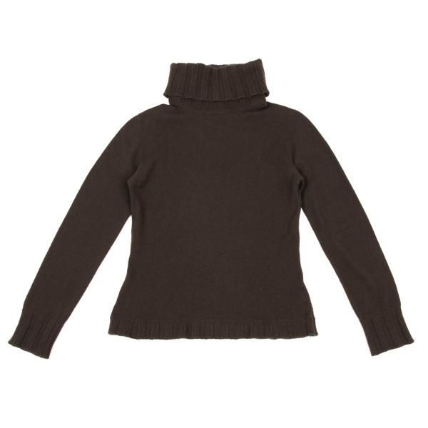 ジルサンダーJIL SANDER カシミヤ編み地切替タートルネックニット
