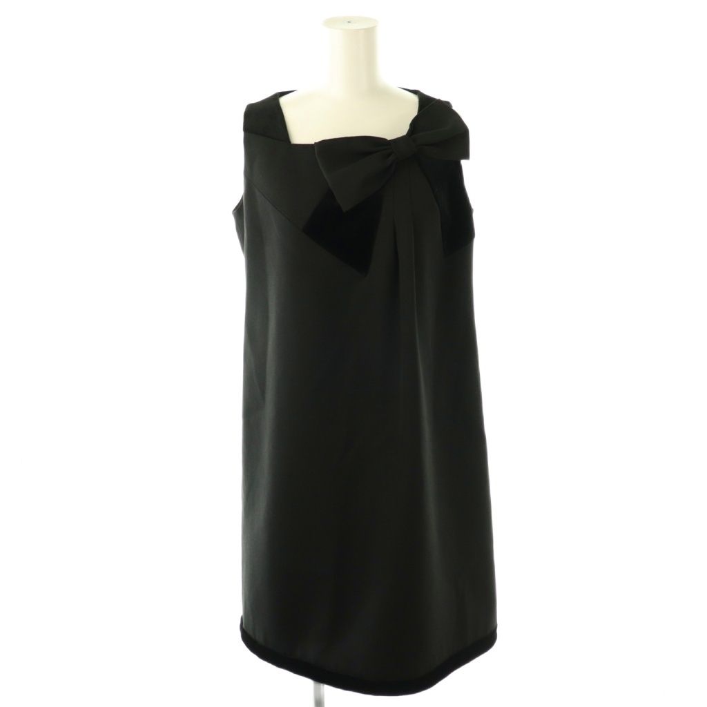 ルネ Rene ベロア切替ワンピース 34 ブラック /DO □OS - メルカリ