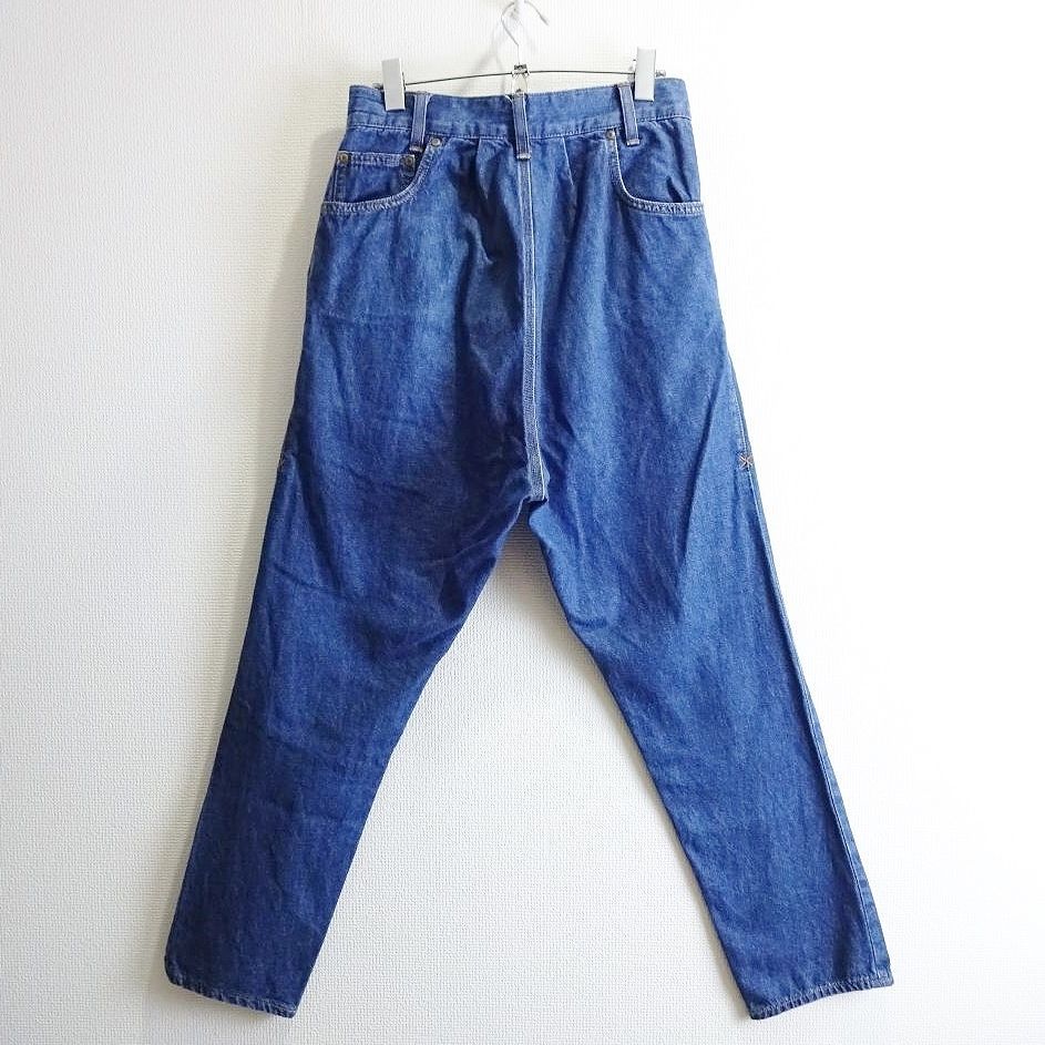 Lee × mercibeaucoup コラボ うしろまえサルエルデニムパンツ W70cm