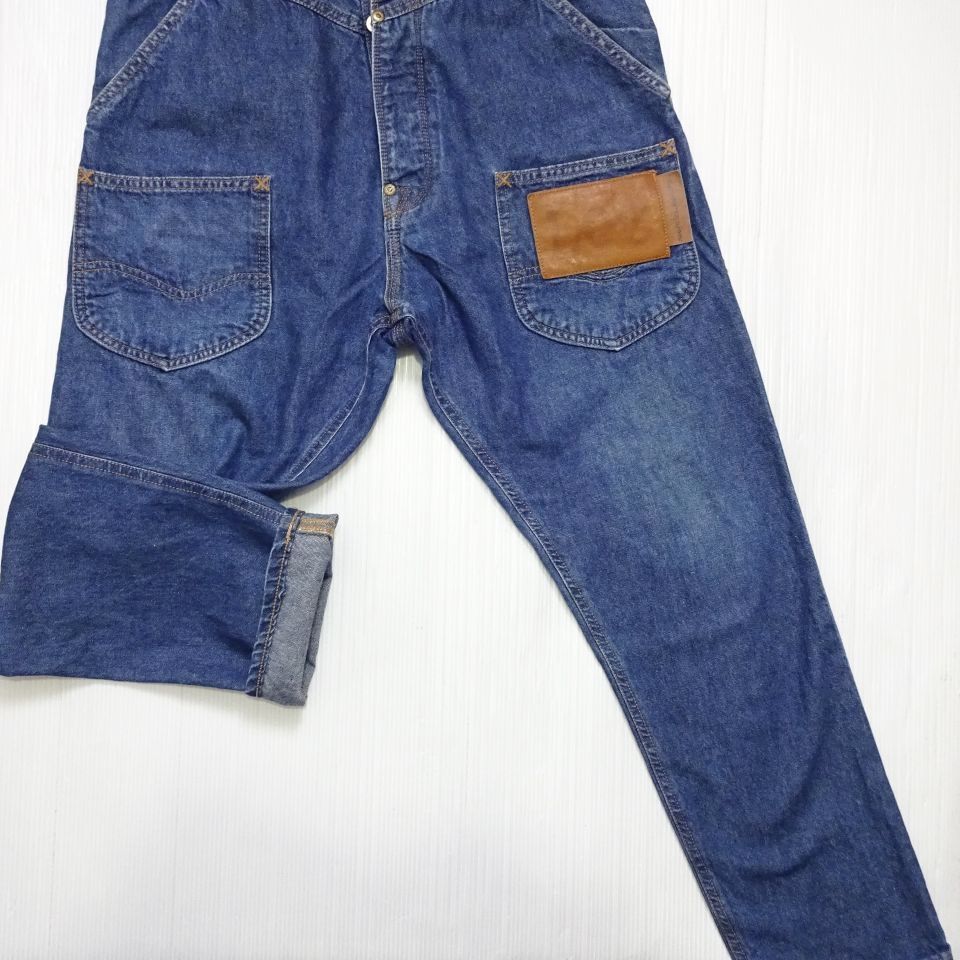 Lee × mercibeaucoup コラボ うしろまえサルエルデニムパンツ W70cm