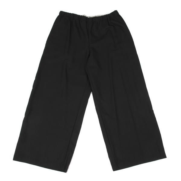 コムコム コムデギャルソンCOMME des GARCONS ウールナイロンワイドイージーパンツ 黒M