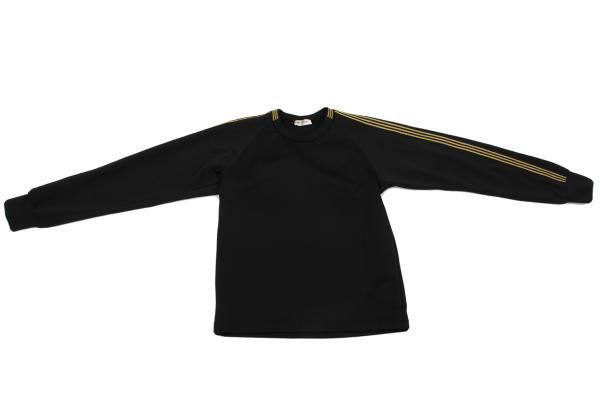 コムコム　カットソー　M コムデギャルソンCOMME des GARCONS ラメラインスリーブポリカットソー