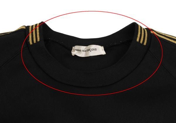 コムデギャルソンCOMME des GARCONS ラメラインスリーブポリカットソー