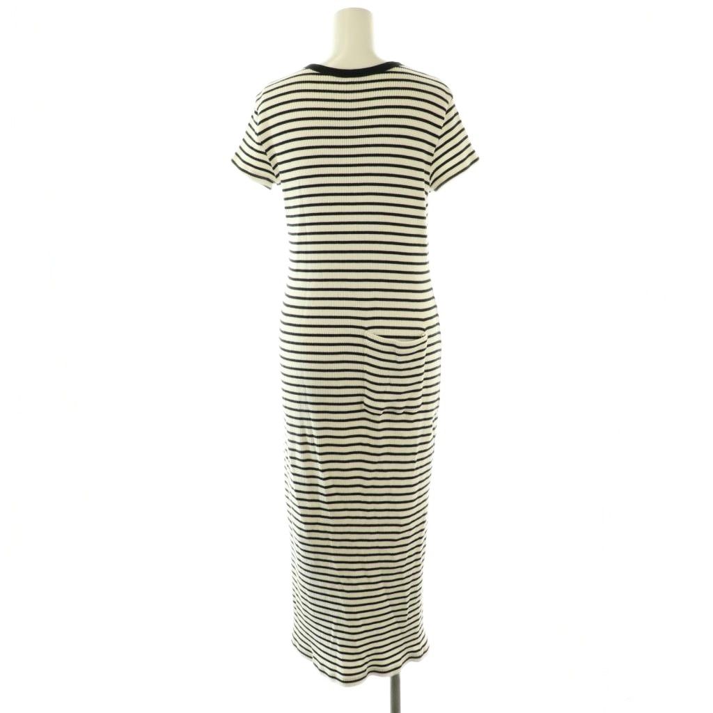 ロンハーマン Ron Herman リブボーダーワンピース ロング 半袖 XS