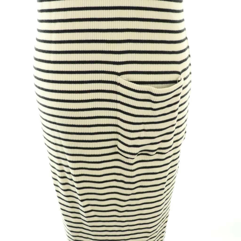 ロンハーマン Ron Herman リブボーダーワンピース ロング 半袖 XS